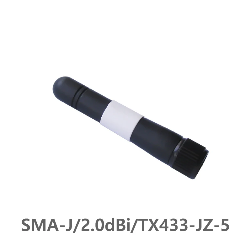 

TX433-JZ-5 433MHz 2.0dBi Gain 50 Ohm SMA-J Interface Impedance Less than 1.5 SWR High-quality omnidirectional antenna