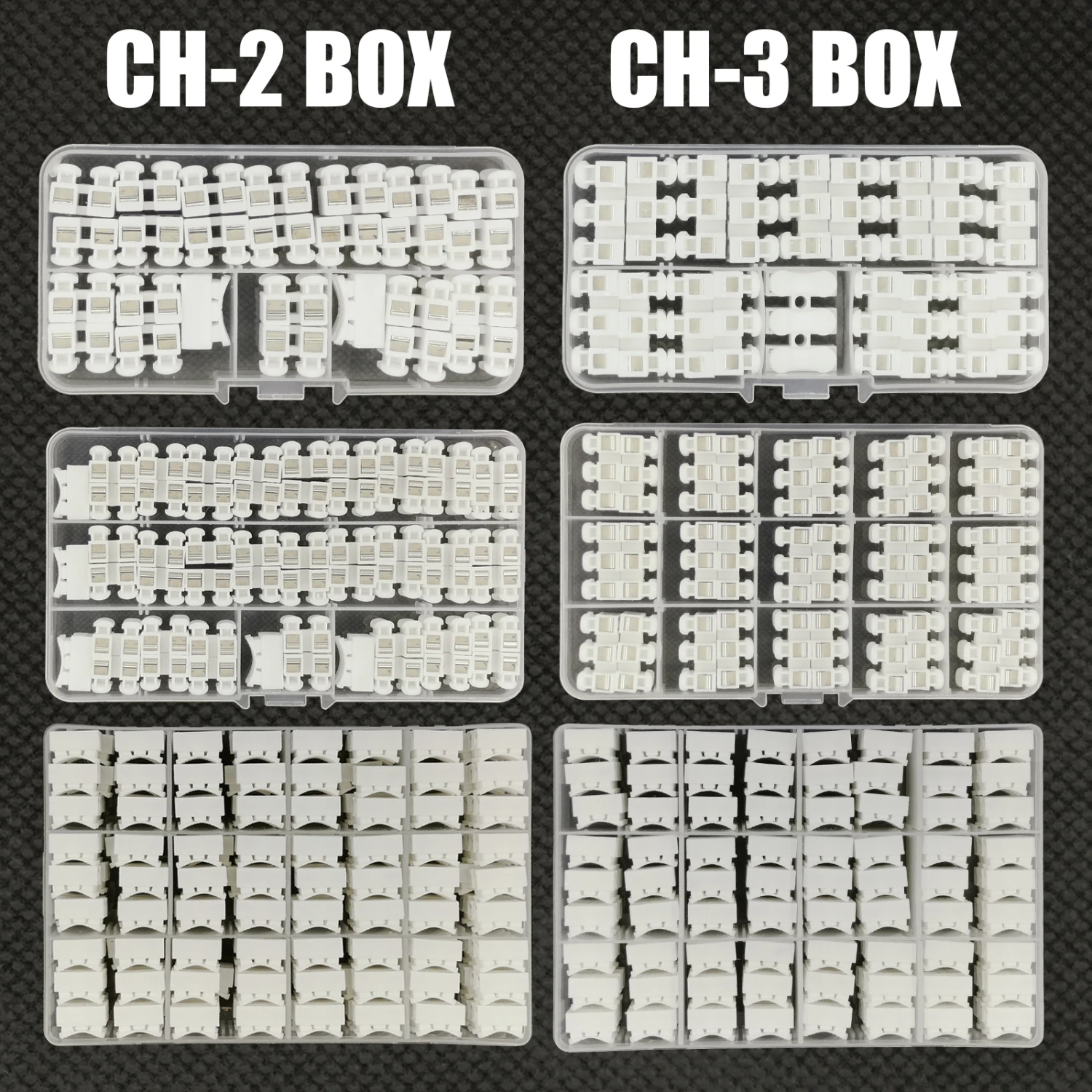 CH-2 CH-3 G7 White Color Model Wire Connector Voltage 250V Wiring Terminal Block Free Russia Shipping