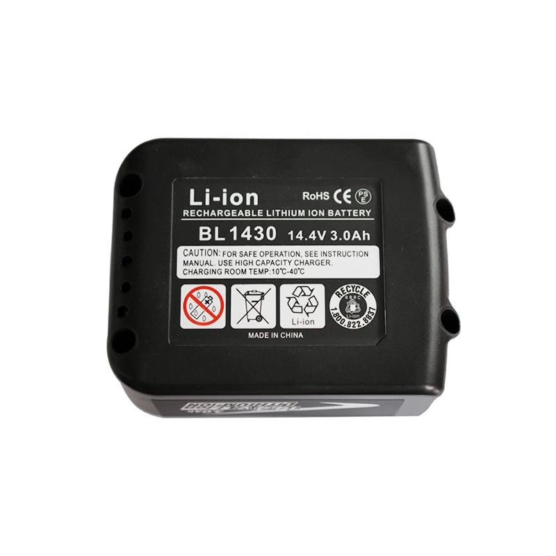 14.4V 2/3/5Ah Li-Ion Replacement Power Tool Battery for Makita BL1430 BTD130 LXT200194066-1 BL1415 194065-3 BDF440RFE