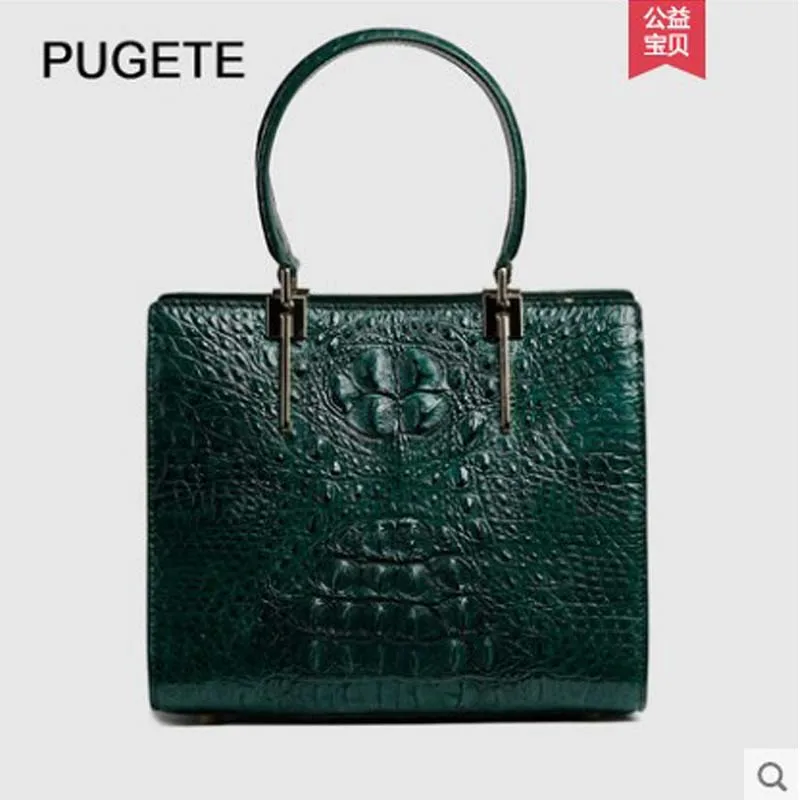 pugete  The new 2022 Thailand import  Crocodile leather lady's bag fashionable female bag leather women bag