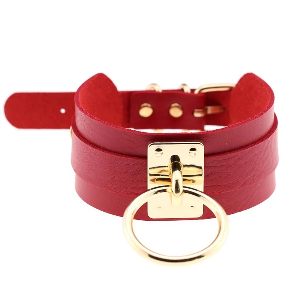 2021 Sexy Leather Choker Necklace Women Harajuku Kawaii Gold Color Metal Fashion Turkish Jewelry Punk Gothic Necklace For Girls