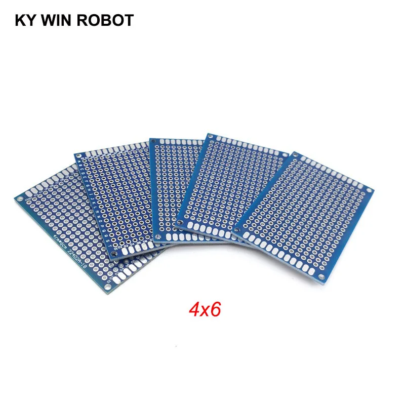5 sztuk 4x6cm 40x60 mm niebieski dwustronny prototyp PCB uniwersalna płytka drukowana Protoboard dla Arduino