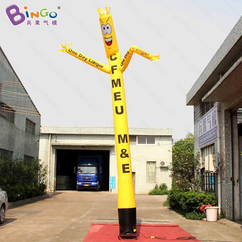 

Personalized 20 Feet Yellow Inflatable Sky Dancer / Air Blower Sky Dancer / 6 Meters Height Sky Dancer Balloon Toys