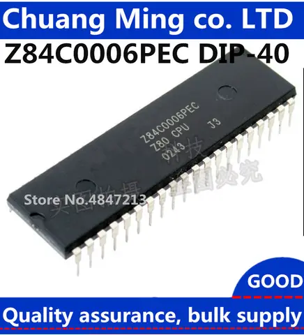 Envío gratis 10 unids/lote Z84C0006PEC Z80 CPU DIP-40 en Stock chip microprocesador