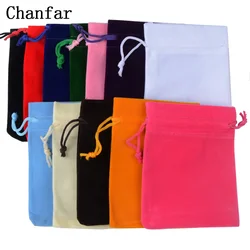 25pcs/Bag Jewelry Packing Velvet Bag 9x12cm Jewelry Bags Drawstring Gift Bags & Pouches