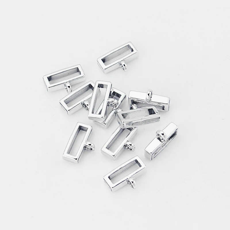 10pcs Slider Spacer Charms Beads fit Flat Leather Cord DIY Bracelet&Bangle Necklace Jewelry Making Accessories