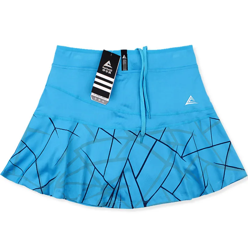 Women's Sports Tennis Skort Short Girls Badminton Skirt with Safety Shorts Striped Tennis Workout Gym Skirt Built-in Pocket