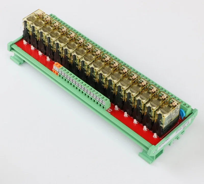 

16 way SPDT-1C conversion contact relay module PLC magnifying plate RT-K16C 24V non-polar input