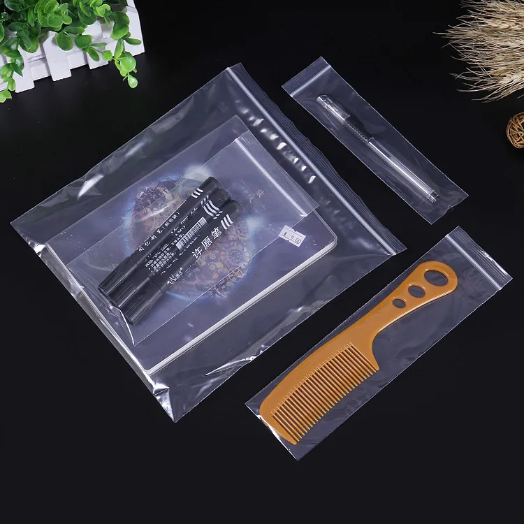 Zip Lock Sacos para Jóias, Pequeno Saco De Zíper De Plástico, Ziplock Embalagem, Armazenamento Opp Embalagem Sacos, 8C, 11 Tamanhos, 100Pcs