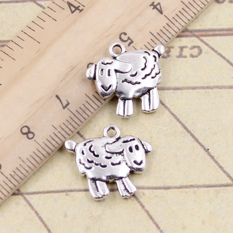 10 sztuk Charms owiec jagnięcina 18x16mm tybetański brąz srebrny kolor wisiorki antyczny tworzenia biżuterii DIY Handmade Craft