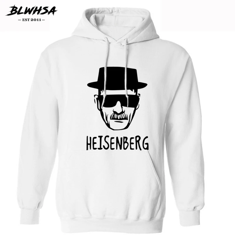 BLWHSA Breaking Bad Heisenberg Funny Hoodies Sweatshirt Men New Autumn Winter Warm Thick Casual Brand Tracksuit Men's Hooded