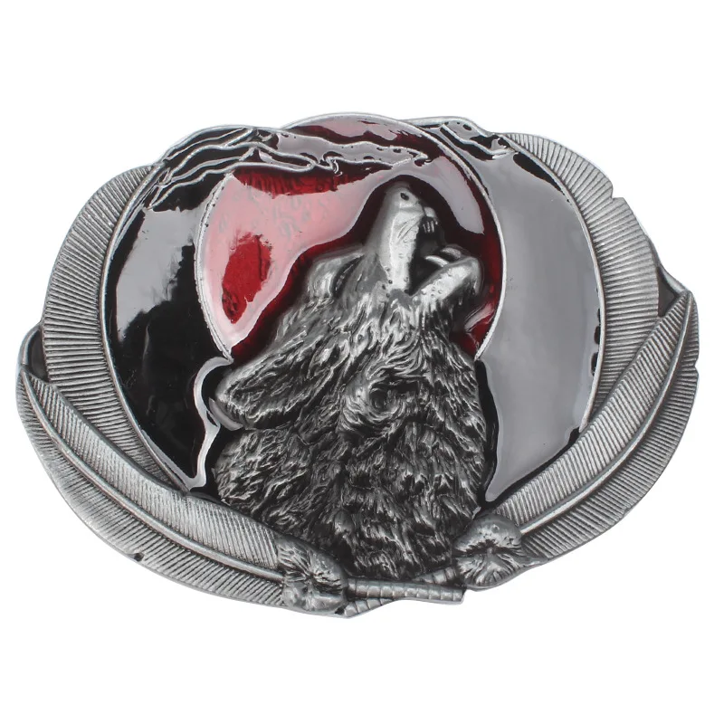 Wolf Belt Buckle Alloy for Men Fashion Clothing Accessories Cowboy