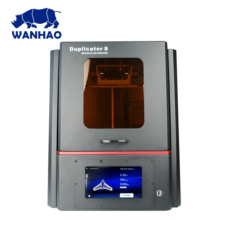 2019 WANHAO 405nm D8 with wanhao workshop software , 8.9inch lcd display,500ml free resin