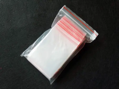 100 Pcs/Lot Jewelry Ziplock Zip Zipped Lock Reclosable Plastic Poly Clear Bags