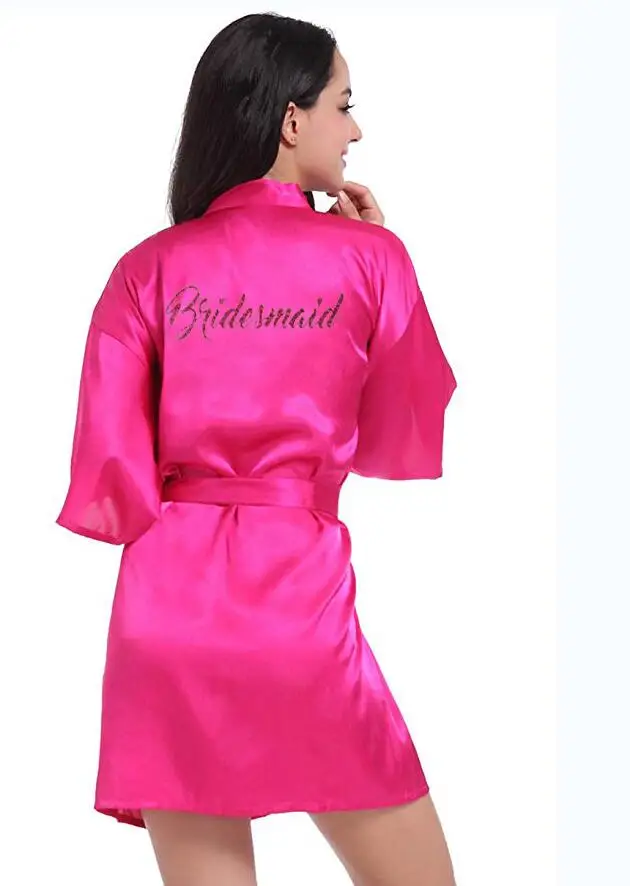 2019 Hot Women Summer Sexy Satin Silk Robes Gown Wedding Bride Kimono Lingerie Bridesmaid Bridal Silk Robes for Women Dress New