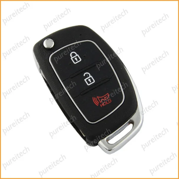 PREISEI 10pieces/lot 2+1 Buttons Car Remote Flip Key Covers Fobs For Hyundai IX45 Key Replace