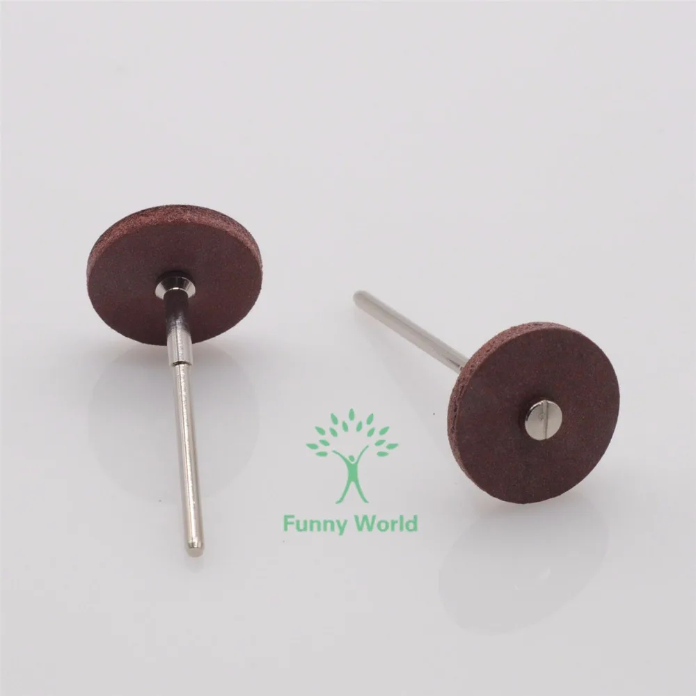 High Quality Dental Lab 100PCS Brown Polishing Wheels + 20 Mandrel Shank