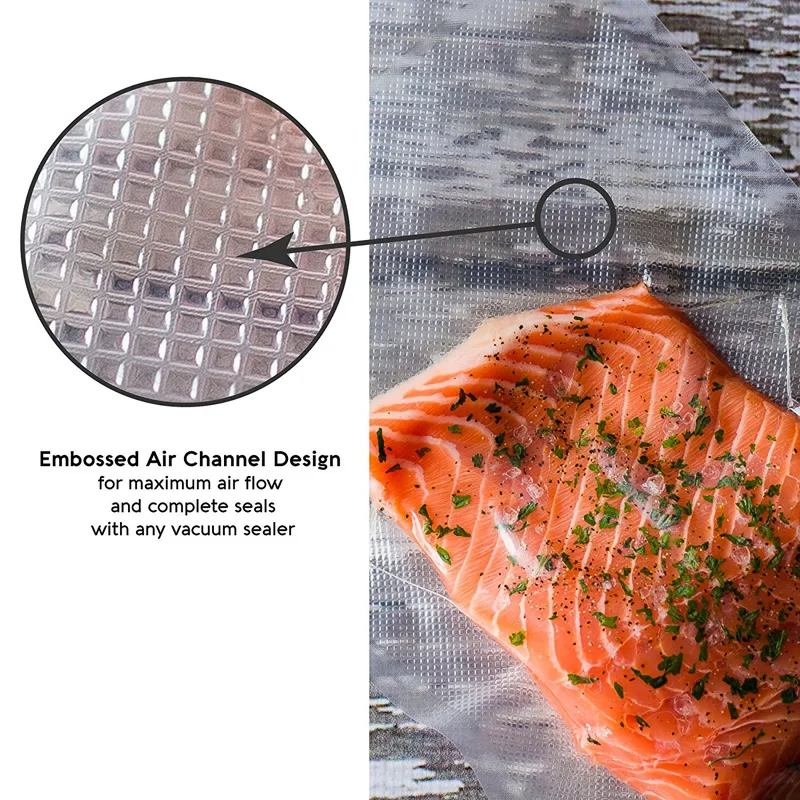 Sacs de conservation sous vide pour aliments, en rouleaux, 25CM x 500CM, emballage frais pour cuisine