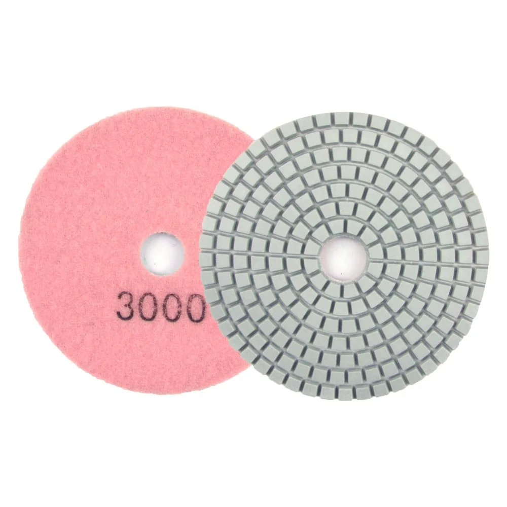 Kit de pulido de diamante, discos de molienda húmeda/seca de gancho y bucle, almohadilla de lijado de vástago de 6mm para procesamiento de piedra, 4 pulgadas (100mm), 10 unids/set por juego