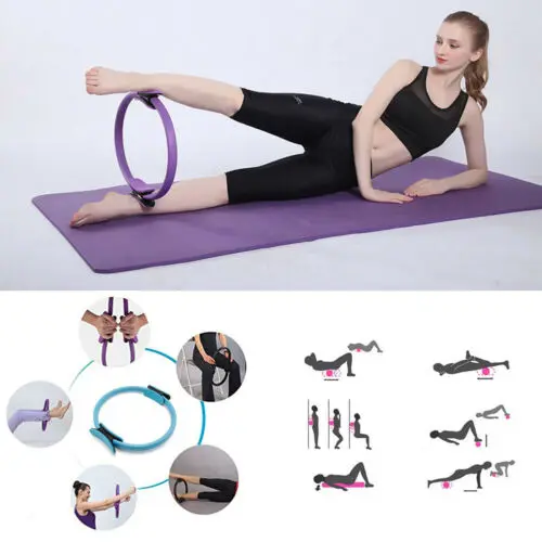 Resistance Pilates Rings Magic Circle Body Sport Fitness Weight Exercise Gymnastic Aerobic Fitness Wheel Handle Yoga Kit Ring