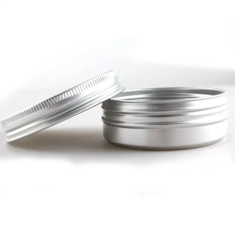 60g Empty metal aluminum jar for cream powder gel, 2 oz cosmetic bottles, 60ml aluminum container LX1320