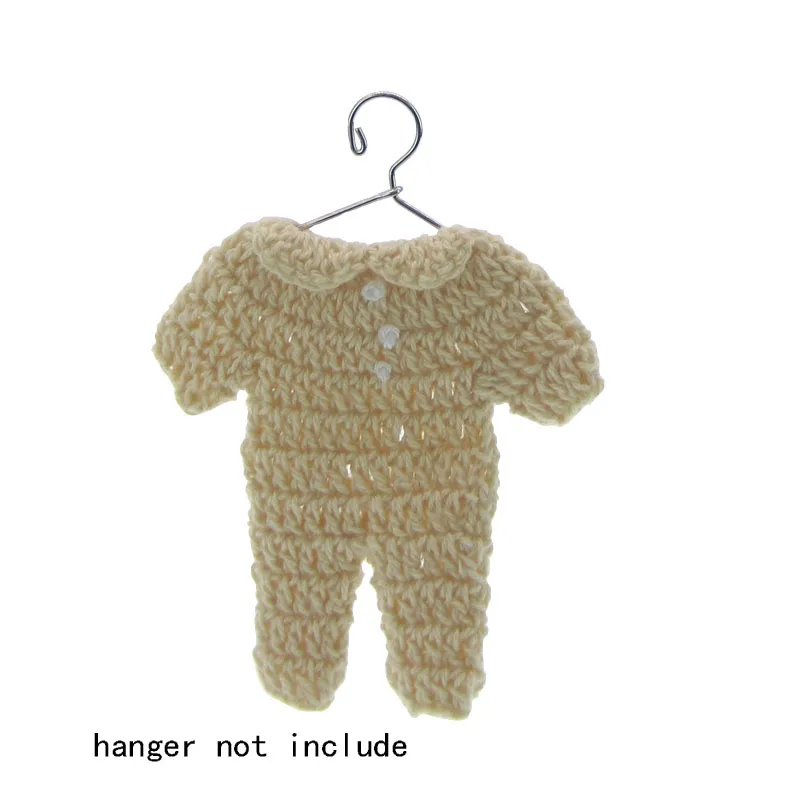 12Pcs Handmade Mini Crochet Clothing For Baby Shower Baptism Craft Party Favors Decorations 7.6cm