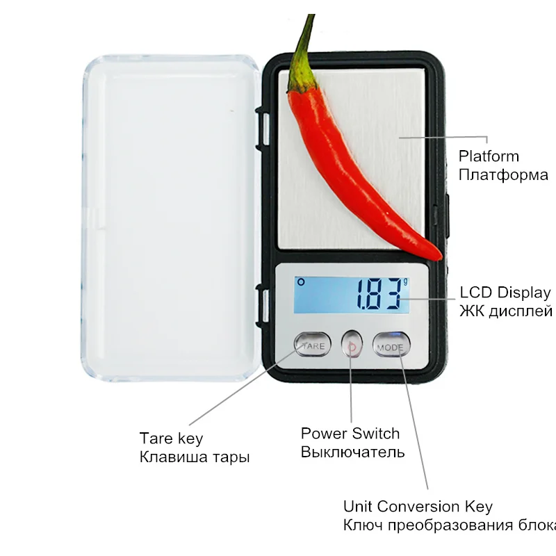 Scale Mini Pocket Digital Jewelry Scale 200g 0.01g LCD Display Gold Home Balance Weighing Gram Portable Electronic