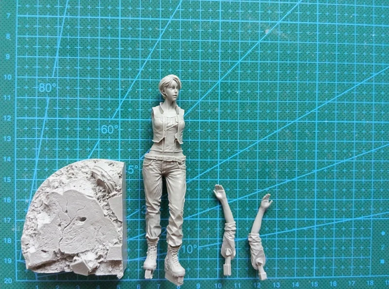 Unpainted Kit  1/ 20 90mm   future soldier motorbike and woman soldier 90mm   Historical  Figure Resin  Kit