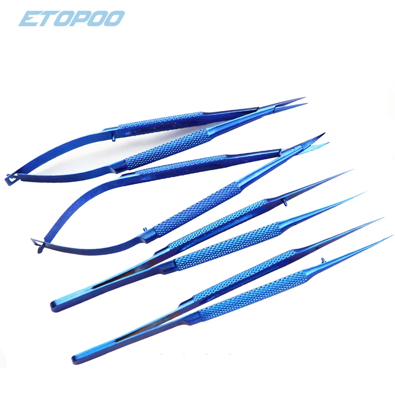 4 Pcs/Lot titanium microsurgical 16cm outside hand microsurgery instruments Kit ( invoicing )scissors needle holder forceps