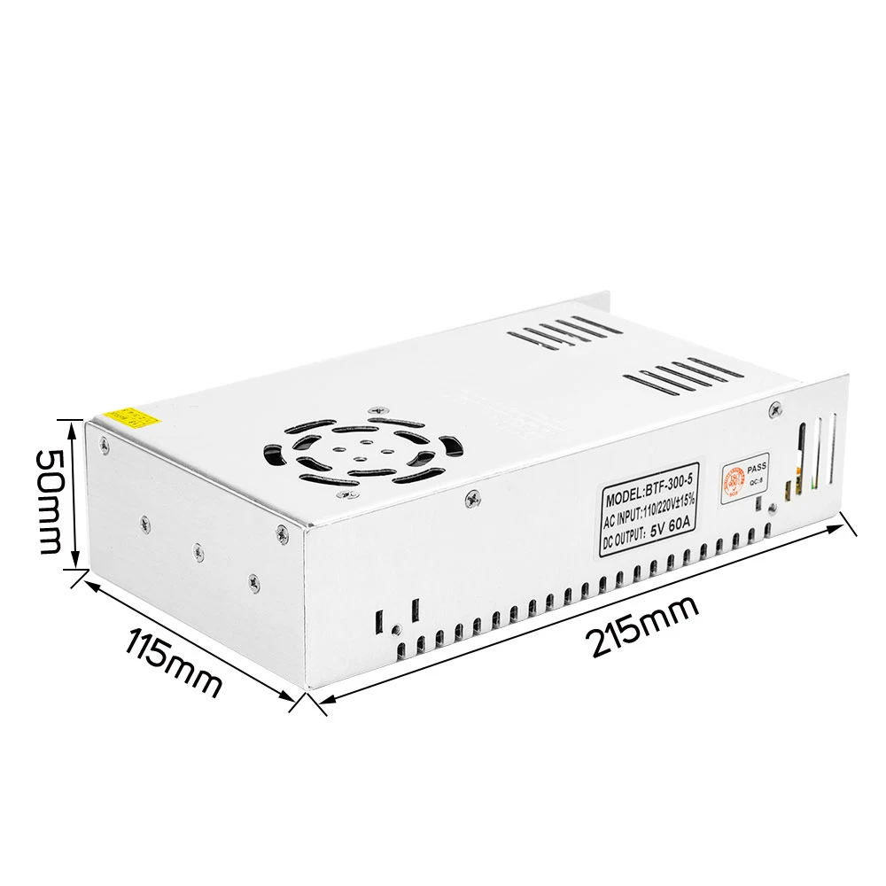 Imagem -04 - Fonte de Alimentação Transformadores 2a 3a 4a 5a 8a 10a 12a 20a 30a 40a 60a Switch Adapter para Ws2812b Ws2801 Sk6812 Sk9822 Tira Conduzida 5v