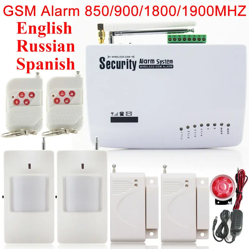 New Wireless/wired GSM Voice Home Security Burglar  Alarm System Auto Dialing Dialer SMS Call Remote control setting