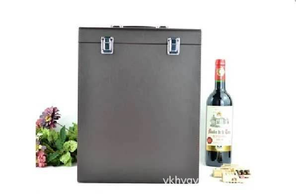 HYP-1011 supply six wine box packaging leather box Wine custom packaging spot for Taobao