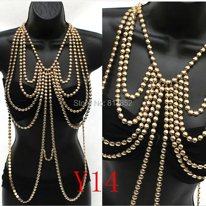 FASHION Y01-Y20 WOMEN Gold colour CHAINS Chains ROCK WOMEN HARNESS Chains JEWELRY 2 COLORS