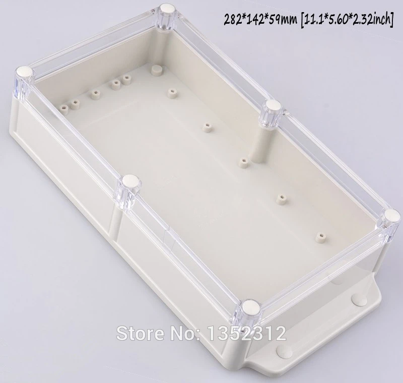 One pcs 282*142*59mm plastic waterproof ip68 abs plastic enclosure for electronic weatherproof distribution junction project box