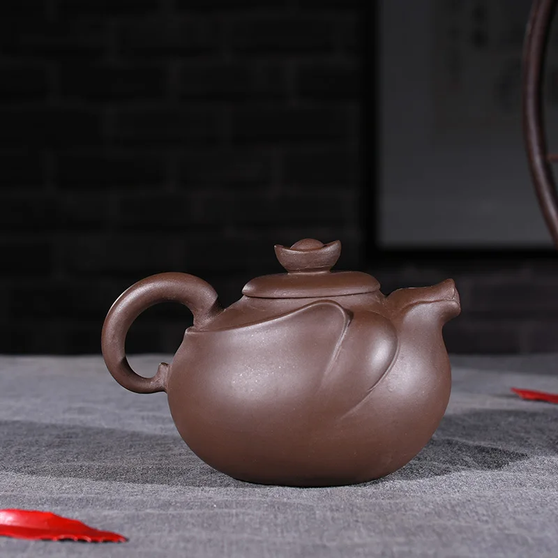 Yixing purple sand teapot kung fu tea set undressed ore wing purple clay pot corporate gifts customized