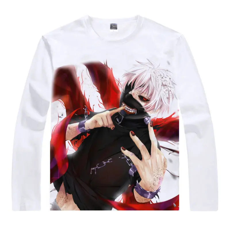 Tokyo Ghoul T-Shirt Kisho Shirt Man Long sleeves t-shirts Anime cute women t-shirts Anime Girl Action Figures cartoon shirts a