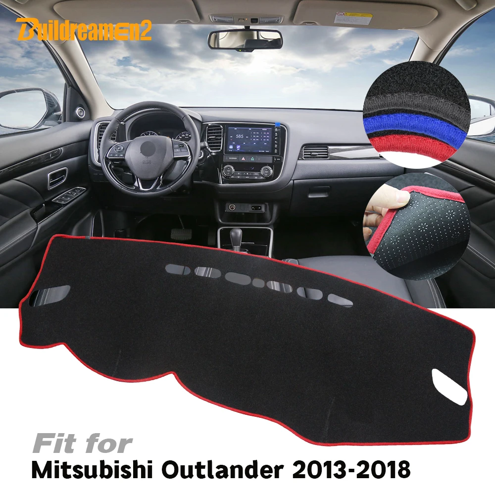 Car Dashboard Cover Avoid Light Pad Desk Instrument Platform Mat No-Slip For Mitsubishi Outlander 2013 2014 2015 2016 2017 2018