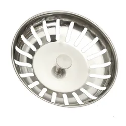 High Quality Thickened 304 Stainless Steel Sink Strainer Plug Drain Filter Basket Drainer Kitchen Sink Strainer Stopper Waste