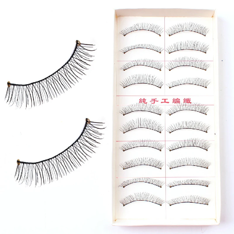 10 Pairs Handmade Natural Eyelashes Popular Soft Natural Long False Lashes Beauty Makeup