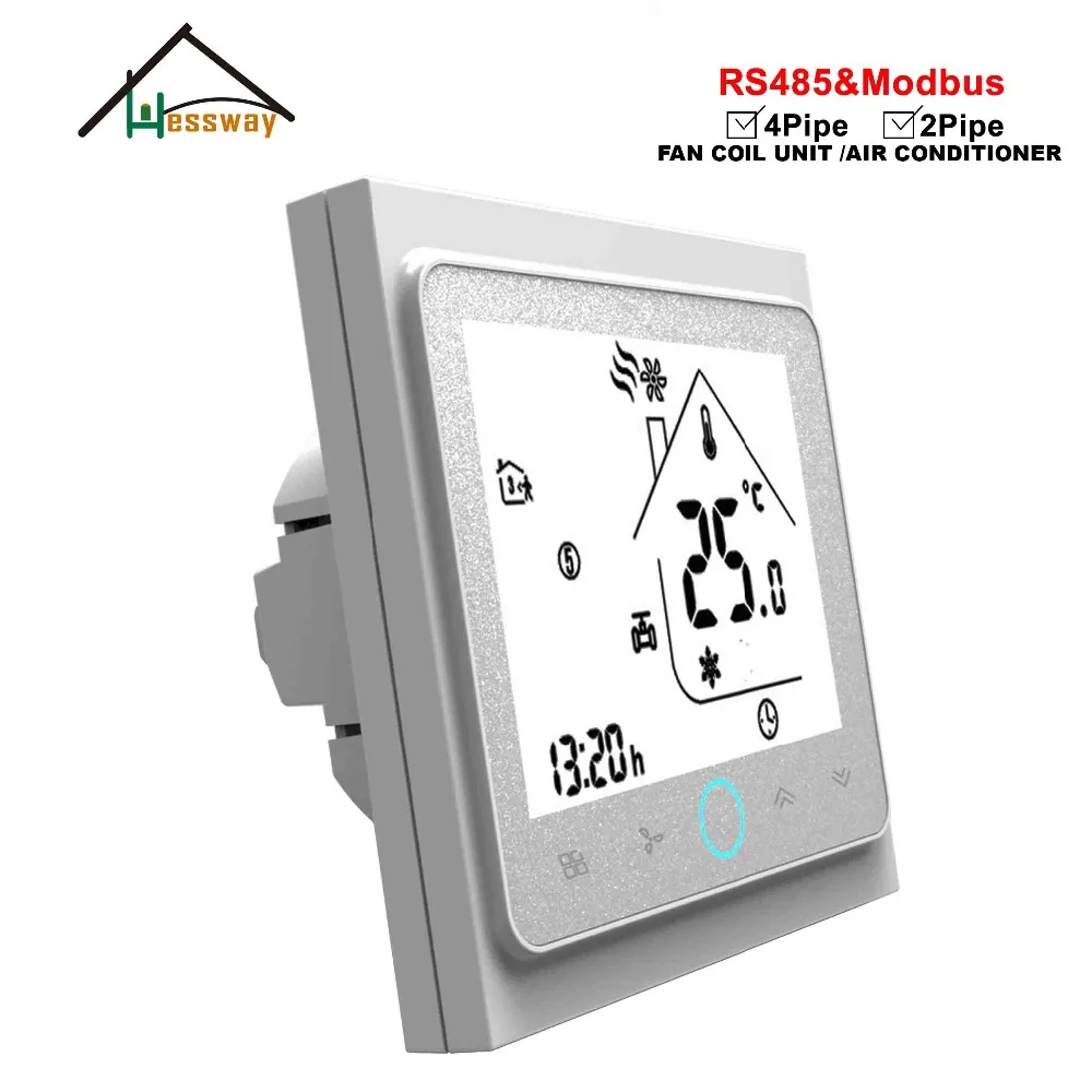 HESSWAY 2pipe Fan coil unit THERMOSTAT RS485/MODBUS RTU communication for  smart cool heating switch