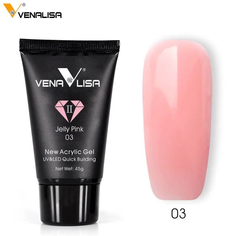 Venalisa – vernis à ongles en Gel acrylique, polygel d'extension, séchage rapide, séchage rapide, Gel transparent, couche de Base et de finition