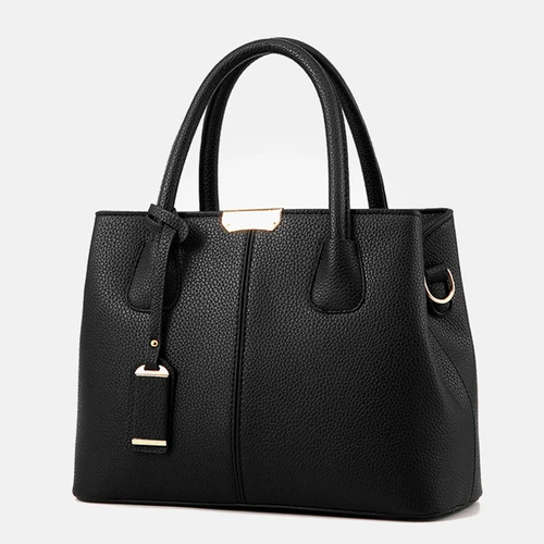 Imagen 2 del producto Bolsos de mano de piel sintética para mujer, bolso de mano grande para mujer, bolsos de hombro cuadrados, Bolsas femeninas, bolsos cruzados de nueva moda