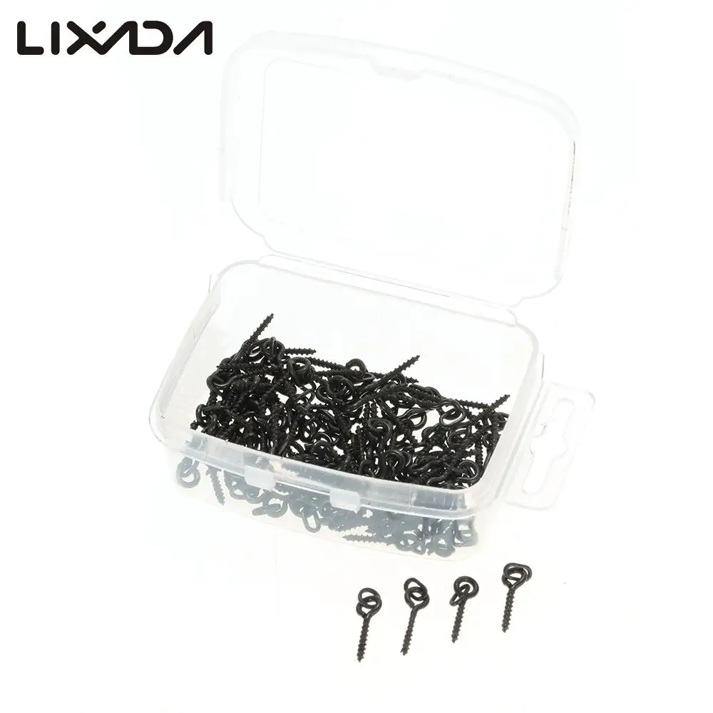 100pcs 14mm Boilies Bait Screws with Link Loops Swivel Carp Fishing Terminal Rig Pop Ups Tackle Carp Fishing Hook Stoper