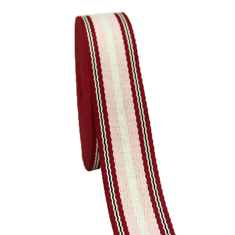 Fashion Design Twill Polyester Webbing Tape For Bag Strap 38mm 1.5 Inch Wide 1.4mm Thickness White/Red/Black/Pink Color