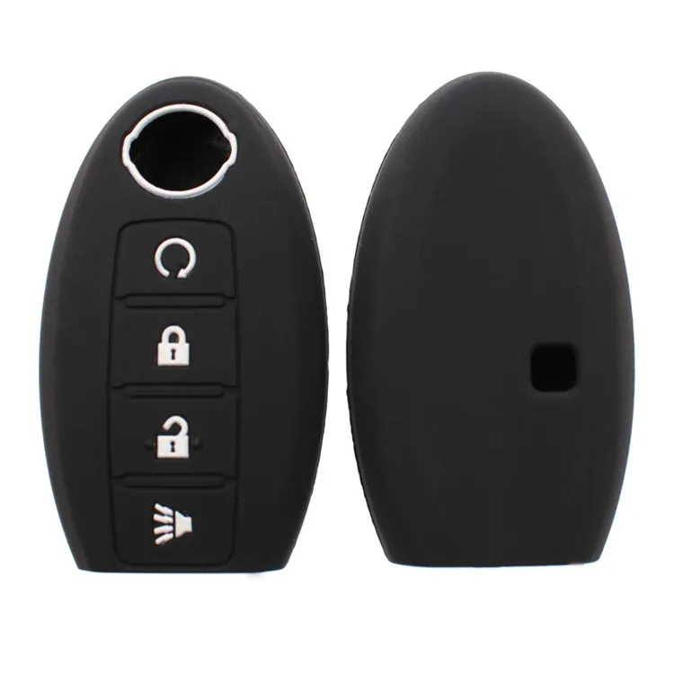 4 Buttons Remote Car Key Cover Case 4b Silicone For Nissan Qashqai Micra For Nissan Teana X-Trail Qashqai Livina Sylphy Tiida