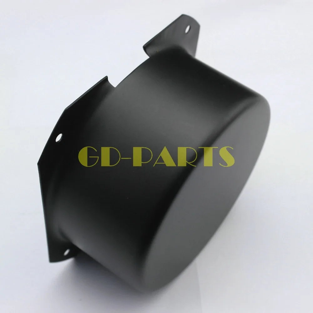 GD-PARTS 130 × 65 ミリメートルラウンド黒鉄トランス三極保護カバーケースボックスエンクロージャのためのハイファイ管オーディオアンプ DIY