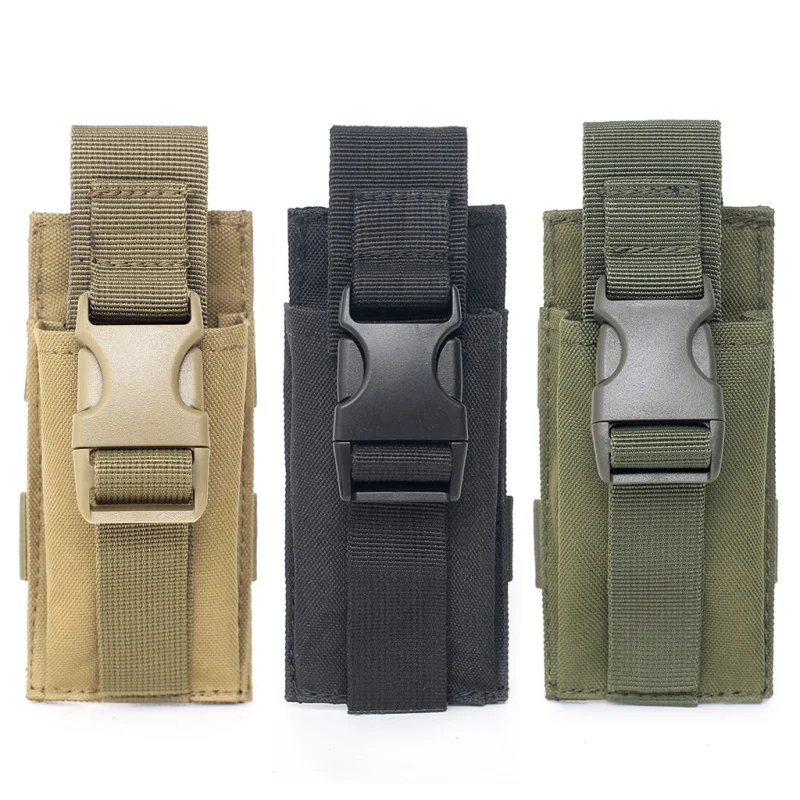 Tactical Single Pistol Magazine Pouch Molle Pouch Knife Flashlight Sheath Airsoft Hunting Ammo Camo Bags Belt Bags Outdoor