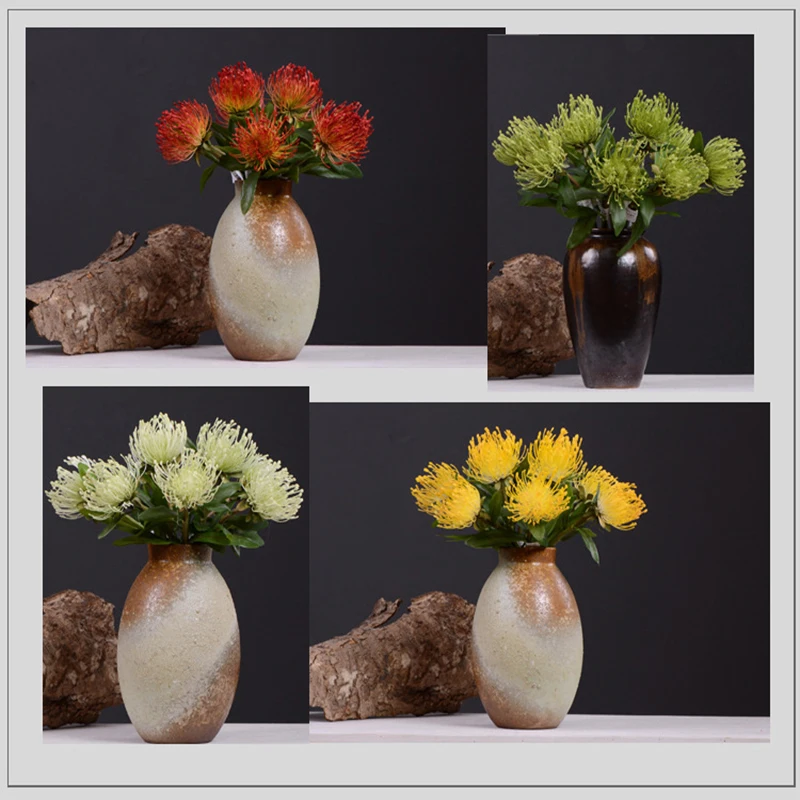 6pcs Artificial Silk Flower European Style Wedding Decoration for Home Garden Flower DIY Wedding Decor Table Fireworks Decor