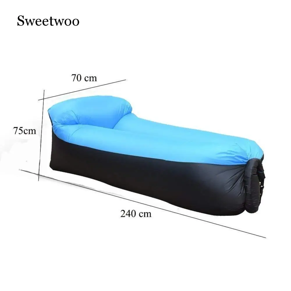 Camping Sleeping Bag Waterproof Inflatable Bag Lazy Sofa Camping Sleeping Bags Air Bed Adult Beach Lounge Chair Fast Folding