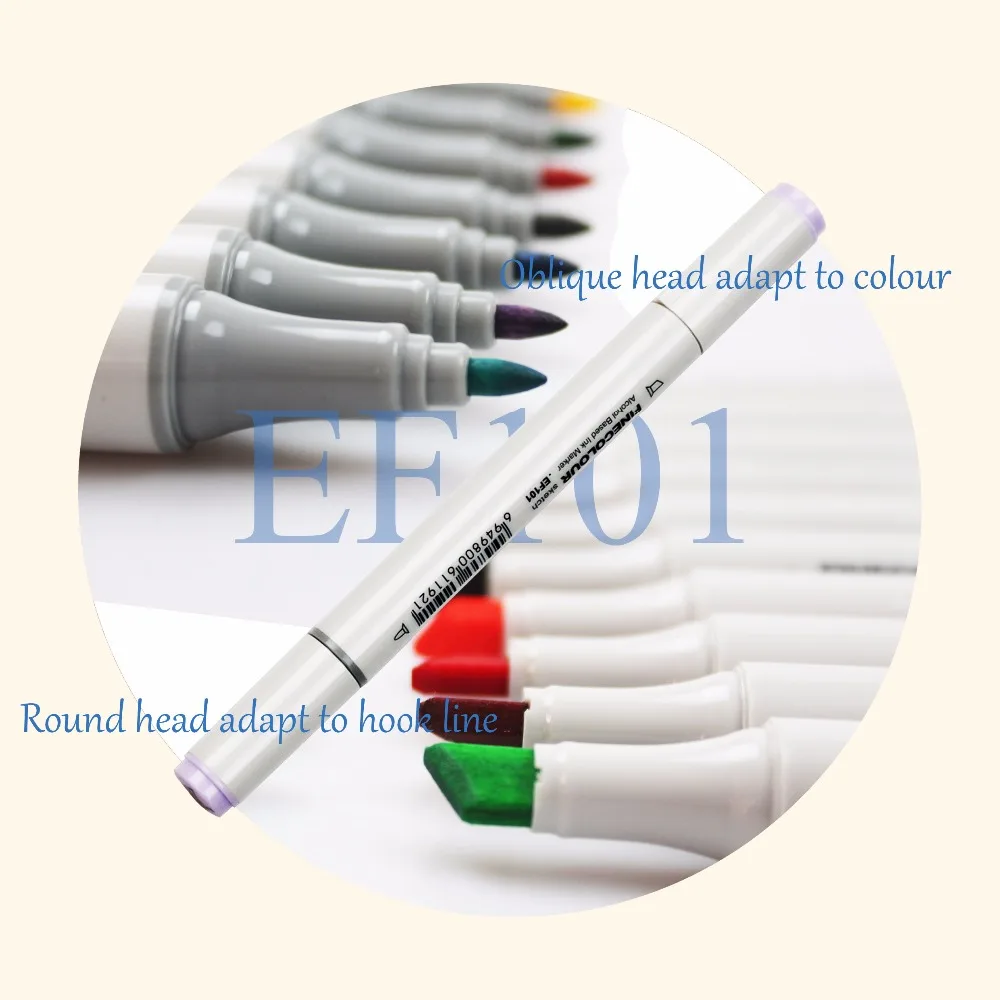 Finecolour EF101 160 Colors Alcohol Based Ink Calligraphy Marker Double-Headed Brush Art Markers for Drawing